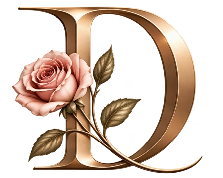RoseDsigns original D and rose monogram